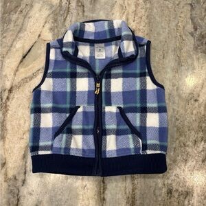 Carters blue flannel vest 9 months
